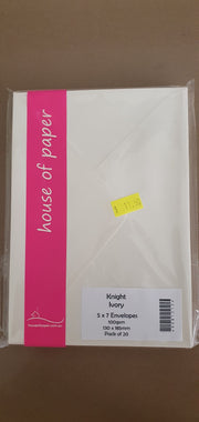 Knight Ivory Envelopes 5 x7 pkt 20